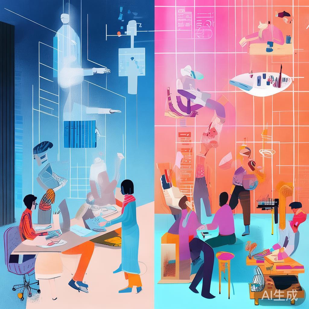AI接管结构化工作,人类转向创造性任务的场景