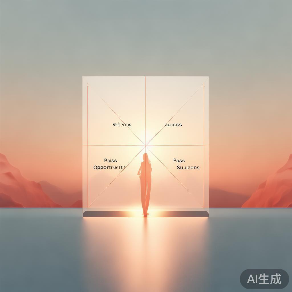 一个简洁的风险决策四象限图,突出关键选择