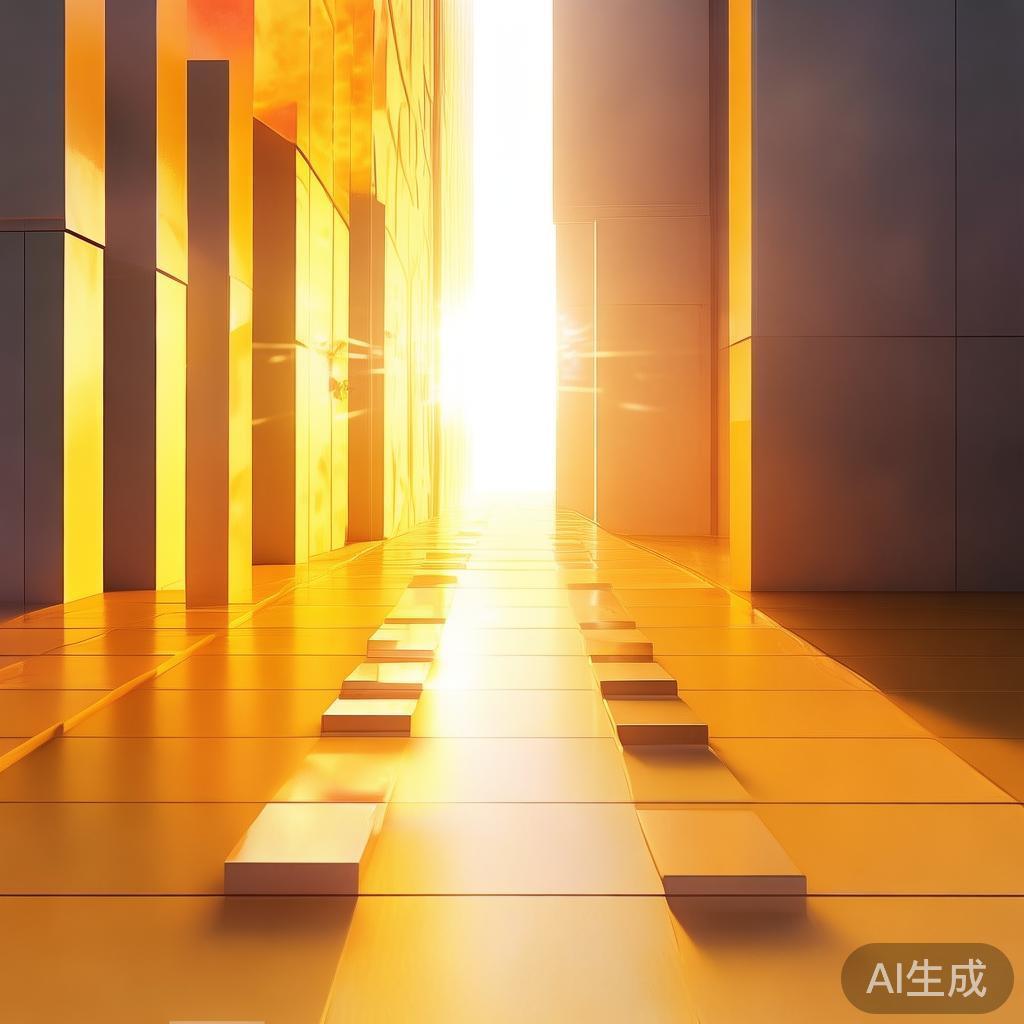 努力与机遇交汇的象征性画面