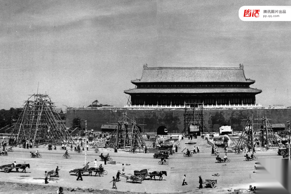 1980 年代美国记者在天安门采访