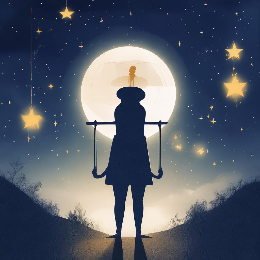 成年人肩负家庭责任的象征性画面