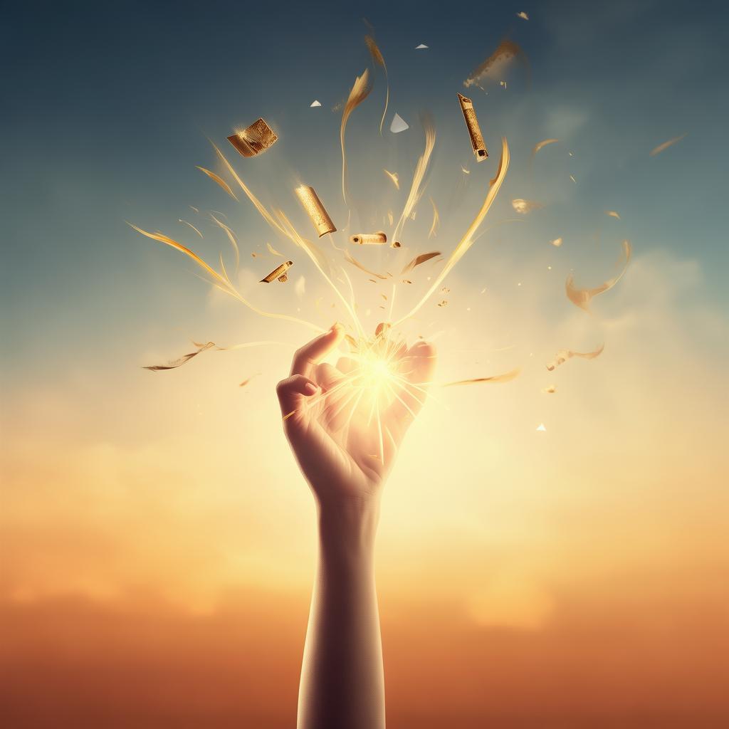 象征掌握命运、教育改变人生的概念图